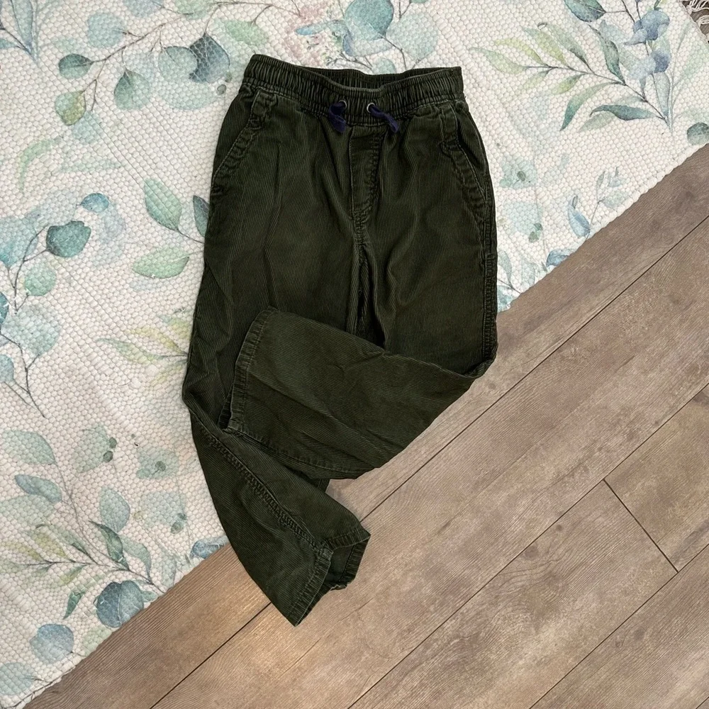 Hanna Andersson Boys Forest Green Corduroy Cord Pants Size 110 (5)
